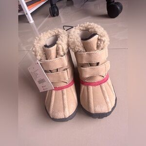 Kids Tan / Pink Winter Boots beige Infant 2 Boots Gymboree Size One 3- Other 4